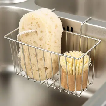 

Stainless Steel Kitchen Sink Hanging Basket Sponge Rag Tool Holder Drain Rack Storage Organizer Utensils Kitchen Accessories
