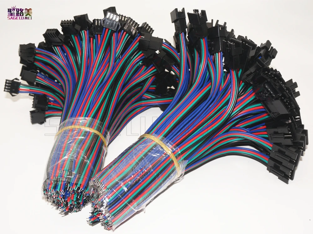 2pin 3pin 4pin 5pin led разъем мужской/женский JST SM 2 3 4 5 Pin провод кабель для светодиодных