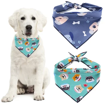 

Dog Scarf Bandanas Cotton Puppy Printed Scarfs Bibs Washable Dog Headband Bow Tie Triangular Bandage For Large Dog Accessories