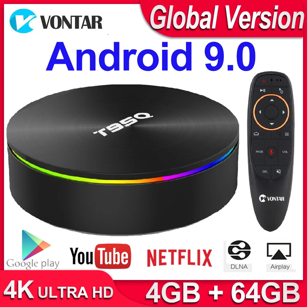 Android ТВ приставка T95Q, 4 Гб, 64 Гб, Android 9.0, 4K медиаплеер, DDR3, четырехъядерный Amlogic S905X2, 2.4G, 5 ГГц, двойной Wi Fi, BT 4.1, 100 м, приставка для Smart TB с H.265|ТВ-приставки и медиаплееры| | АлиЭкспресс