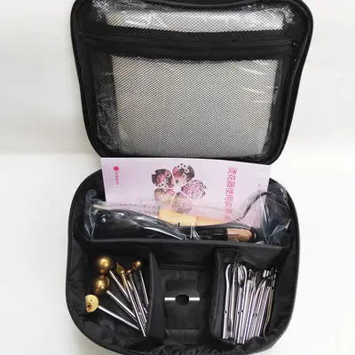 220 В Набор инструментов для изготовления тканевых цветов, 17 головок+ паяльник для изготовления тканевых цветов с мешком