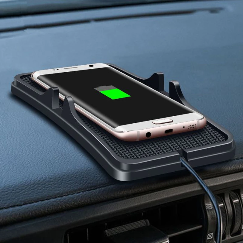 Qi Wireless Car Charger for iphone X 8 7 Plus Charging Dock Pad Samsung S9 S8 Fast Dashboard Holder Stand IX56 | Электроника