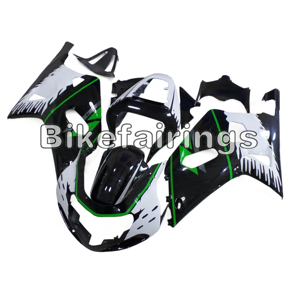 Полный комплект обтекатель для Suzuki GSXR600 GSXR750 K1 2000 2001 2002 2003 впрыска ABS Мотоциклетный кузов-цвета: черный, зеленый, белый