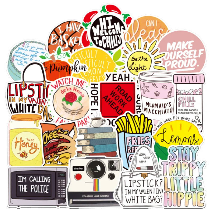 

10/30/50PCS Cute Cartoon Graffiti Stickers Luggage Electric Car Refrigerator Guitar Car Waterproof Wholesale