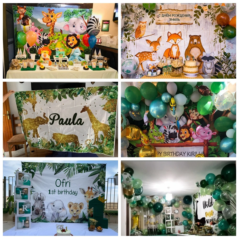 Фоны для фотосъемки новорожденных Yeele Jungle Safari Wild One 1 й день рождения|Фон