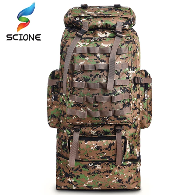100L Large Capacity Outdoor Tactical Backpack Mountaineering  Camping Hiking Military Molle Water-repellent Tactical Bag 1