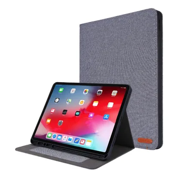

For iPad Pro 2020 12.9 Flip Cloth Case Fundas With Pencil Holder Slots For iPad Pro 2020 12 9 12.9 Case +film