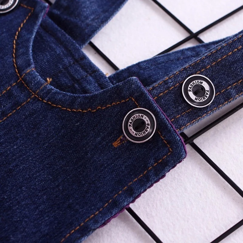 DIIMUU 1 2 3 Years Toddler Boys Denim Pants Baby Long Overalls Dungarees Kids Boy Jeans Jumpsuit Boys Bottoms Trousers Clothing