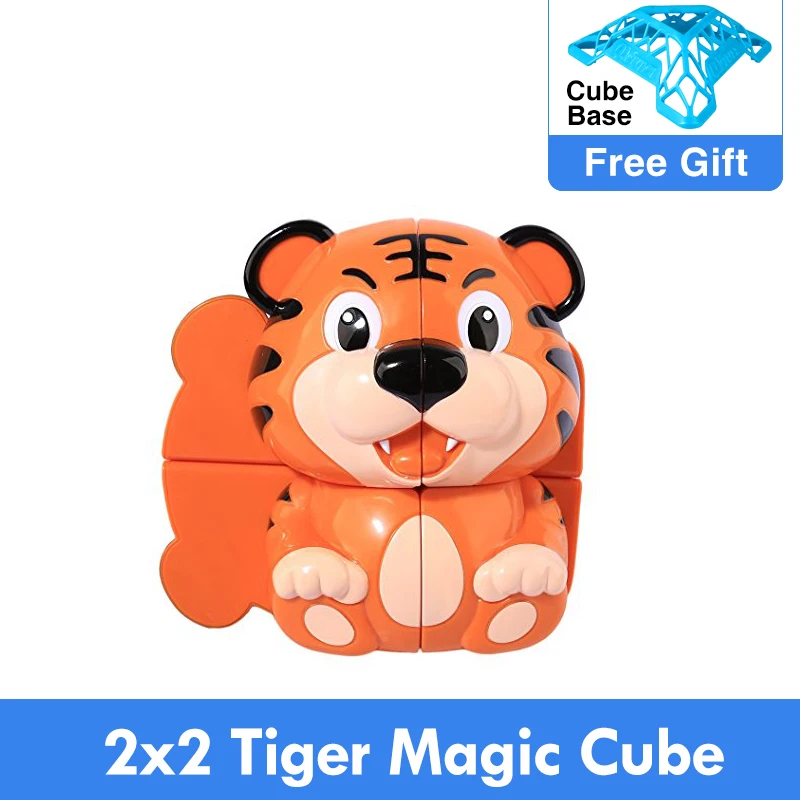 

Newest Zhisheng Yuxin Tiger 2x2 Speed Cube Magic Puzzle Professional Cubo Magico Brain Teaser Education Toys King of the Jungle