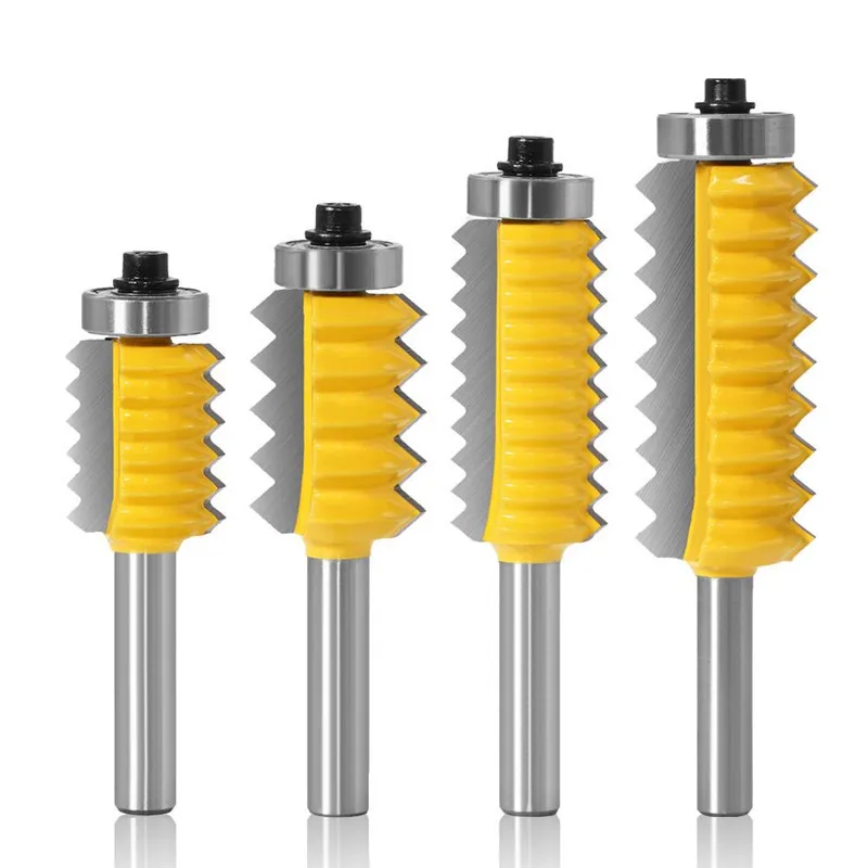 

2020 Hot 8mm Shank Finger Joint Glue Milling Cutter Raised panel V joint Router Bits for Wood Tenon Woodwork Cone Tenoning Bit