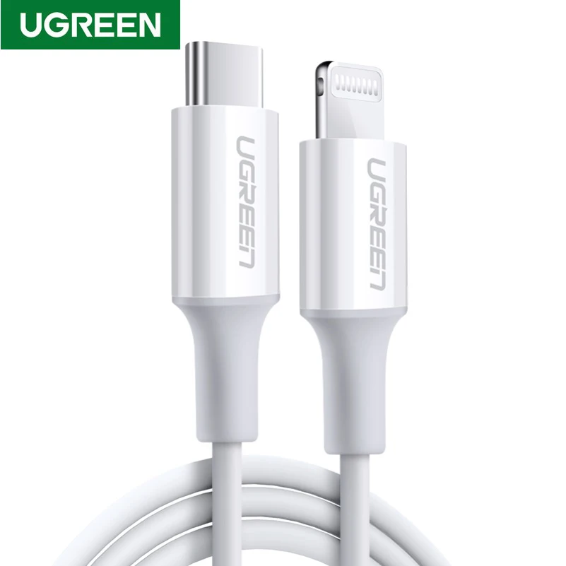Кабель Ugreen с usb c на lightning короткий 25 см 50 1 м 5 2 PD зарядное устройство для iPhone 12 11 xs xr 8