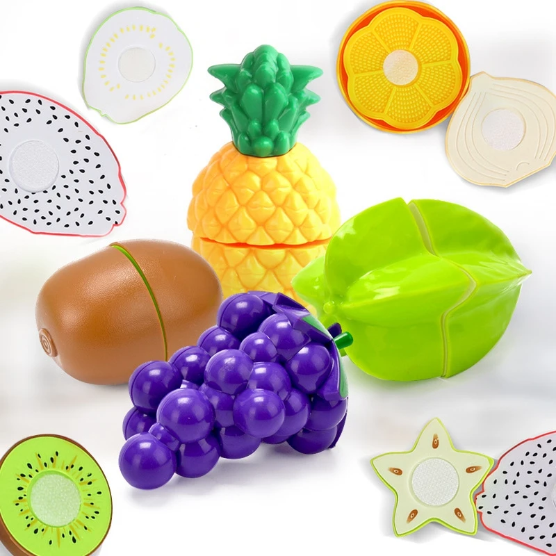 

Cognition Fruit Feast Toys Plastic Pretend Play Foods Girls Toys Education Miniature Food Kitchen ABS Fake Miniature Fruit