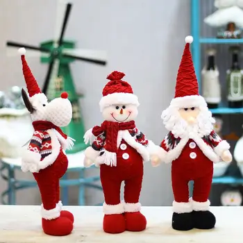 

Christmas Decoration Reindeer Snowman Santa Claus Standing Doll Party Ornaments 11UA