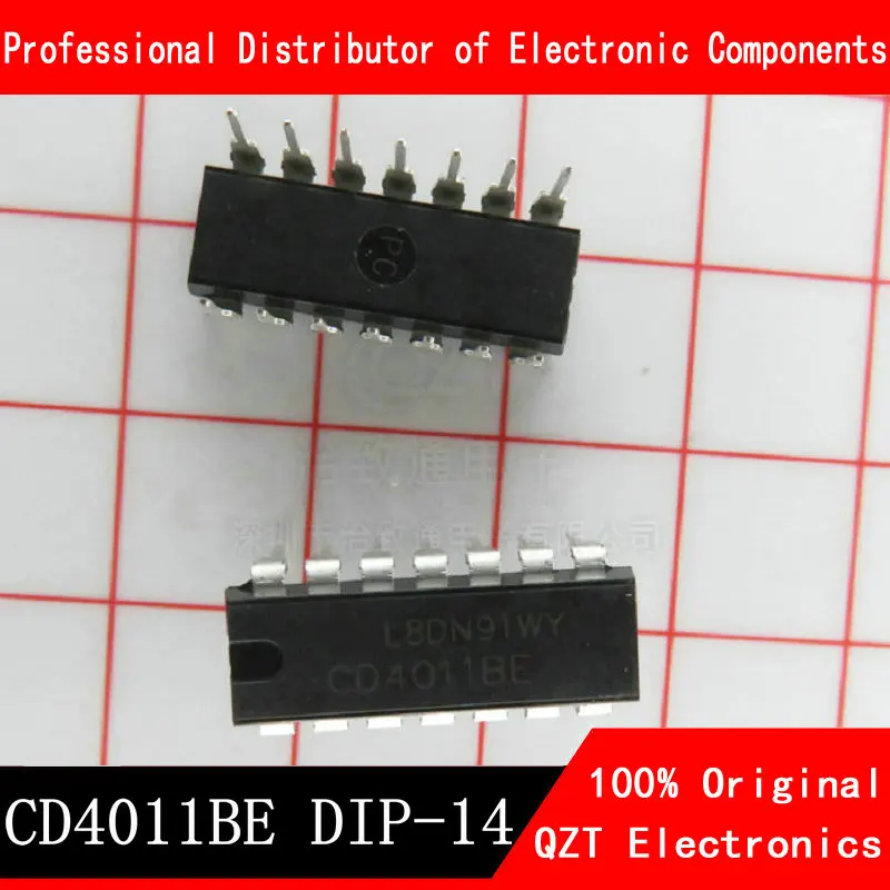 10PCS CD4011BE DIP14 CD4011 DIP 4011BE DIP-14 TC4011BP new and original IC