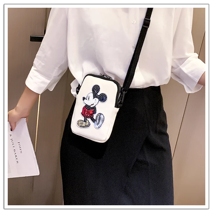 Микки Маус сумки женская сумка на плечо Мини милая сумка для телефона модная женская сумка через плечо сумка для монетного кошелька Bolsa Feminina