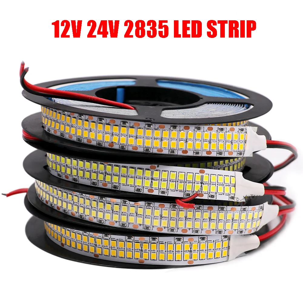 Гибкая светодиодная лента SMD 2835 12 в постоянного тока 24 светильник м светодиодов