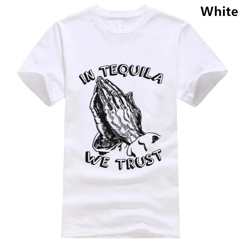 Мужская футболка с надписью In tequila we trust mouly hands мексиканским спиртовым принтом TS1153