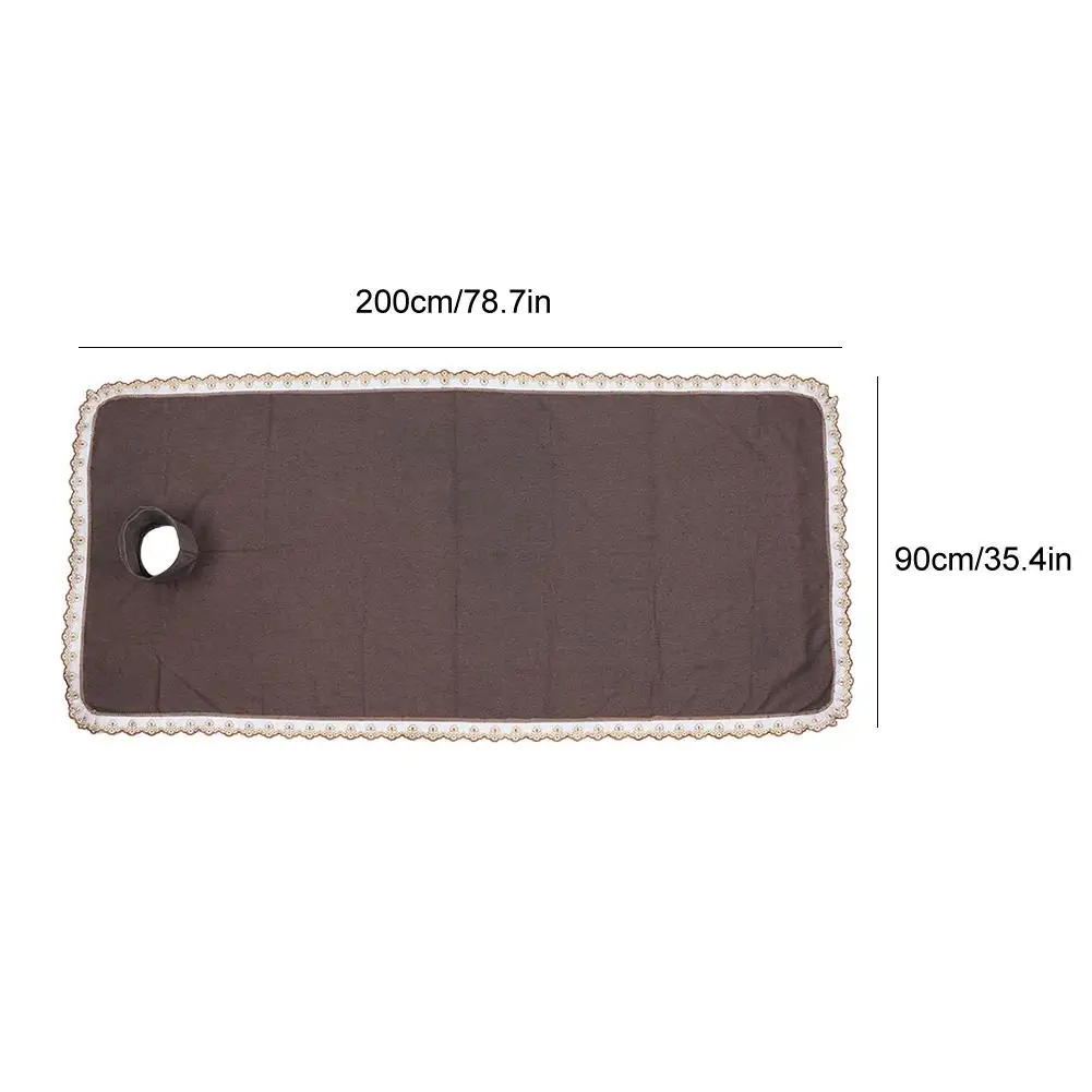Beauty Salon Massage Sheet Body SPA Table Bed Cover Sheet with Face Breath Hole Skin Care Machine 3