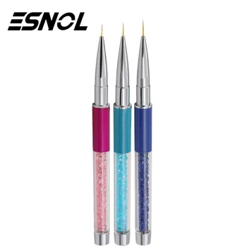 

Esnol Professional Nail Brush Hand Draw Tips 7/9/11mm Drawing Line Painting Pen Tools Manicure Nail Art Brush Decoration