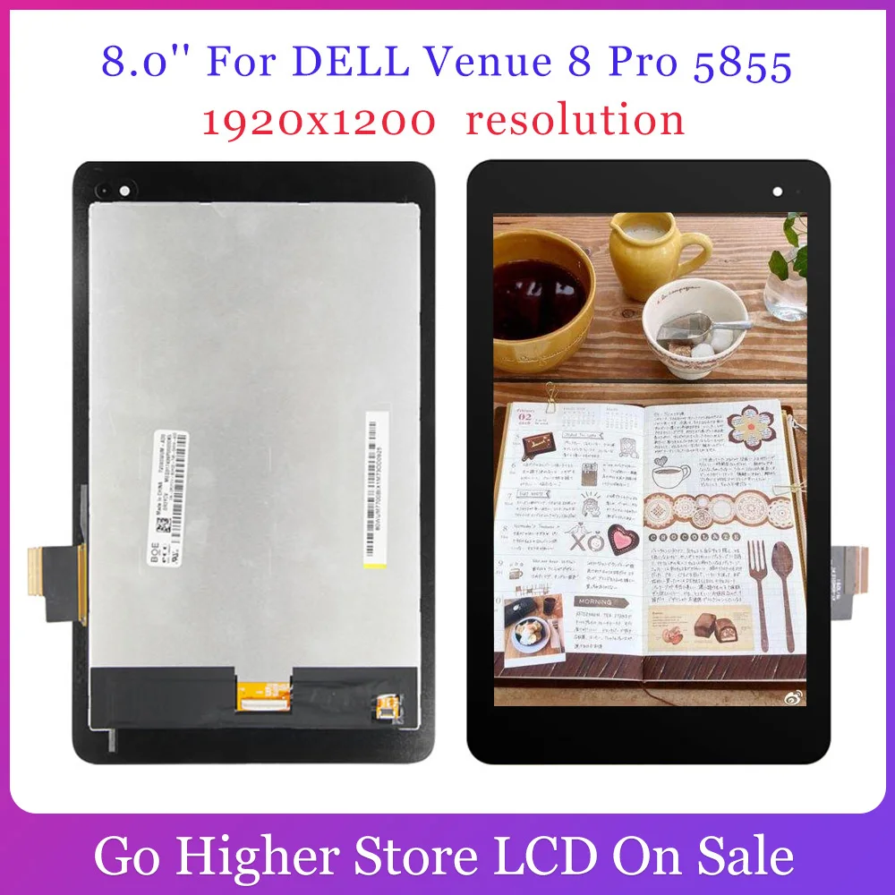 ЖК-дисплей 8 дюймов для DELL Venue Pro 5855 FHD 1920x120 0 Замена ЖК-кодирующий преобразователь
