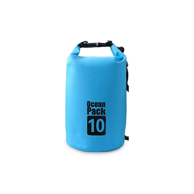 PVC Waterproof Bag 5L 10L 20L Outdoor Swimming Bag Diving Compression Storage  Dry Bag For Man Women Kayaking Backpack Blue 10L