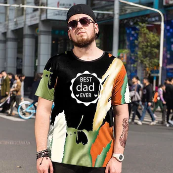 

GONTHWID loose large size men's ice silk letter printing short-sleeved t-shirt plus fertilizer to increase clothing wholesale