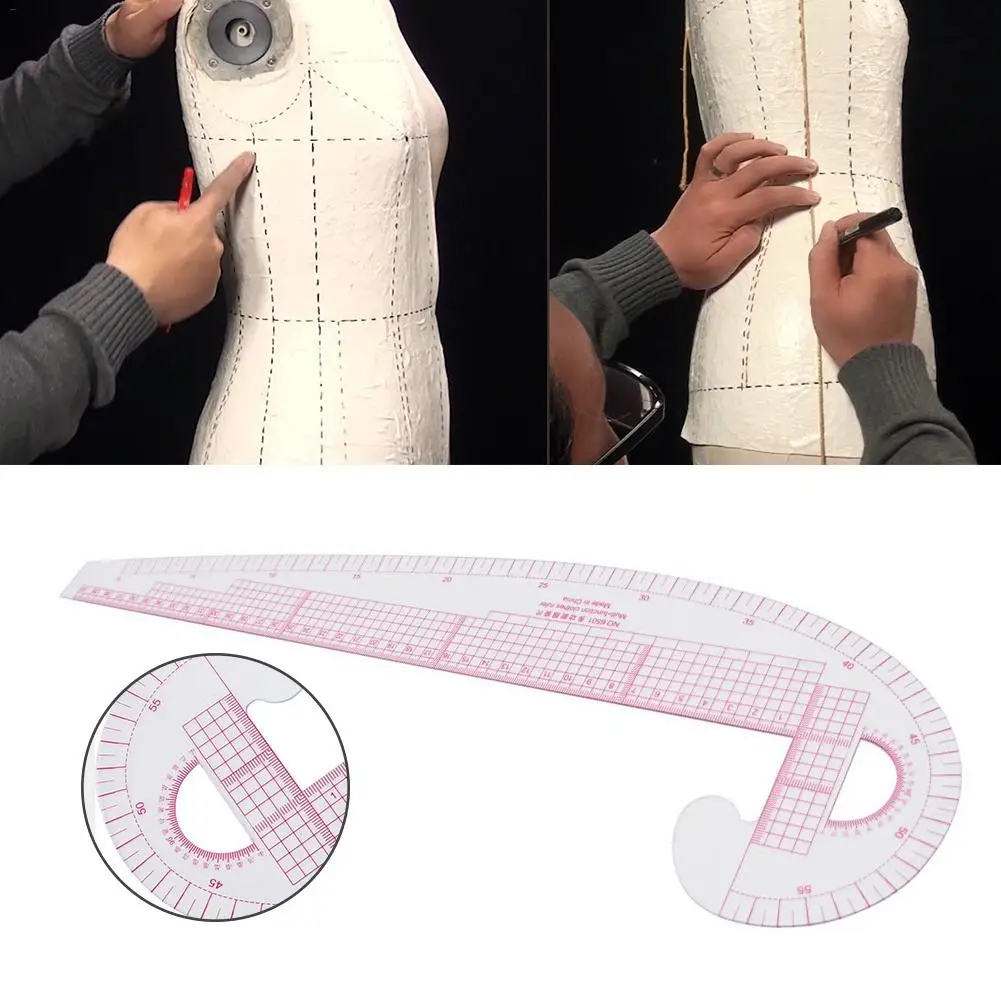 

Multi-Function Clothing Measurement Armholes Curve Metric Sewing Ruler Measure Tailor Grading Rule Pattern Making