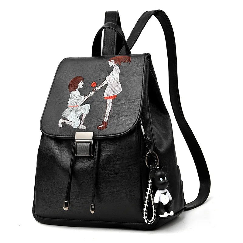 

Shoulder bag ladies tide 2019 summer fashion catapult Korean soft leather PU casual mini small backpack chest