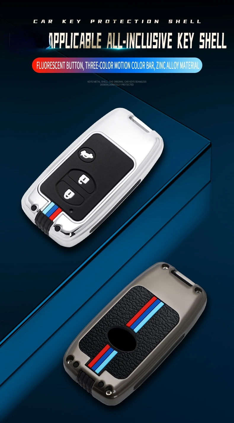 Borsa in lega di zinco per custodia portachiavi per Toyota Land Cruiser Prado 150 Camry Prius Crown Holder 7 Borsa in lega di zinco per custodia portachiavi per Toyota Land Cruiser Prado 150 Camry Prius Crown Holder - H7766f3d0e21b43d3904c33d0c48b5bd8d