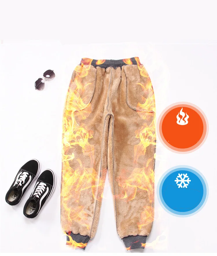 Women Pants Winter Thick Lamb cashmere Warm Harem Pants Long Trousers Female Elastic waist Casual Sweatpants Plus Size 2XL