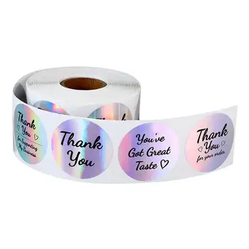 

1 roll of Practical Durable Creative Useful Decorative Stickers Thanks Stickers Sealing Paste Seal Sticker