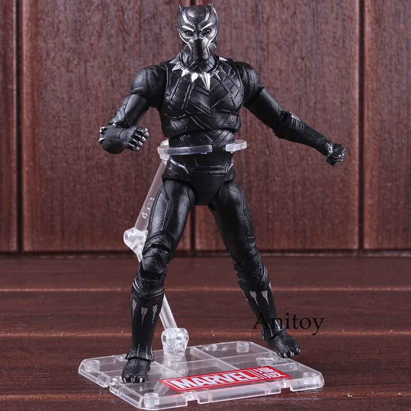 

Black Action Figures Marvel Panther Toys Pvc Collection Figurines Model Toy 17cm