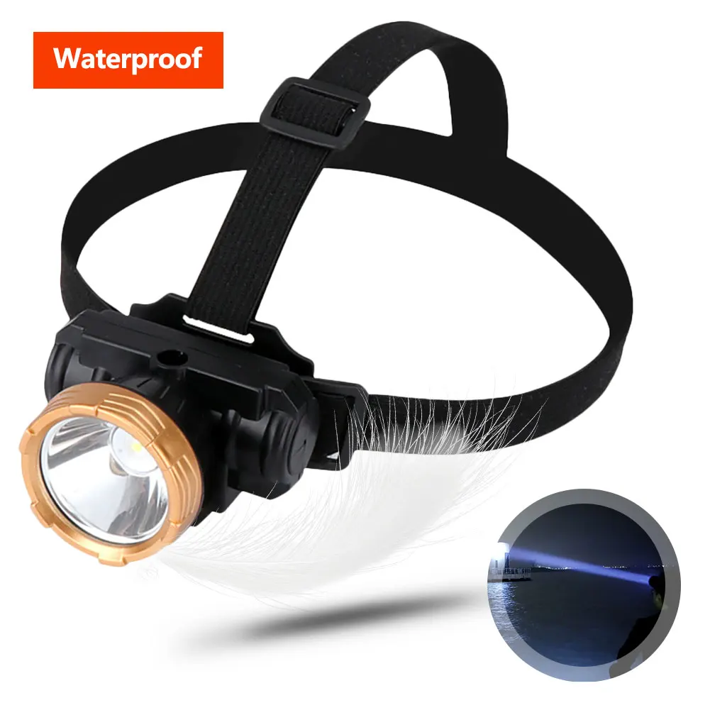 LED Headlamp Rechargeable Two Lighting Modes High Brightness Adjustable Headlamp for Fishing Camping Outdoor Activities