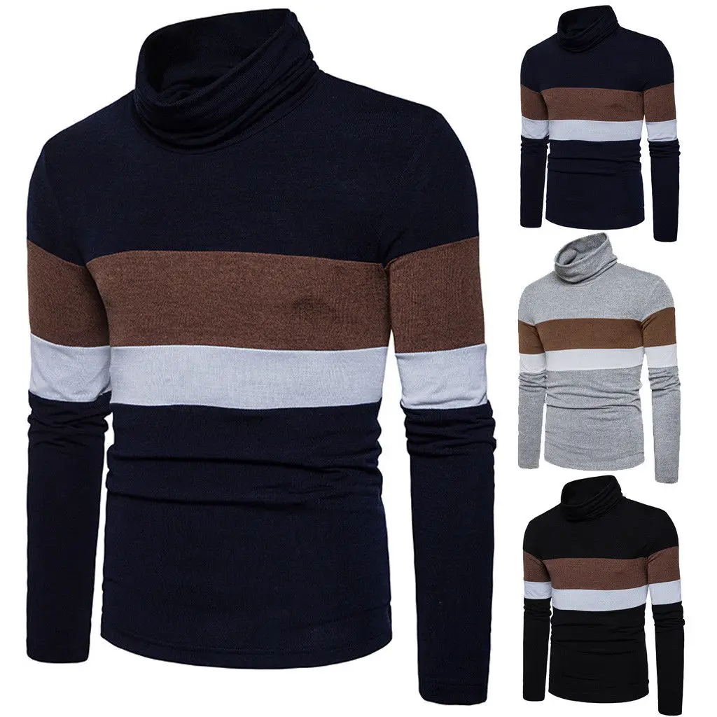 Повседневная Лоскутная футболка мужская хлопок Slim Fit вырез лодочкой с длинным рукавом Топы Рубашки