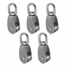 304 из нержавеющей стали Серебристый M15 одно колесо шарнирного соединения шкив блока 15 мм Dia 1/5 шт