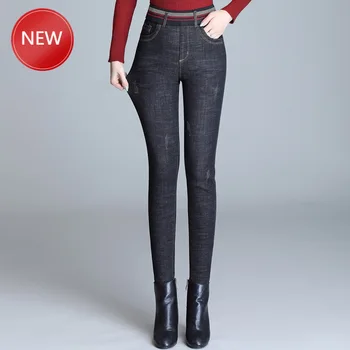 

Woman Stylish New Solid Black Color Long Loose High Waist Straight Pockets Harem Pants 2020 Autumn Winter