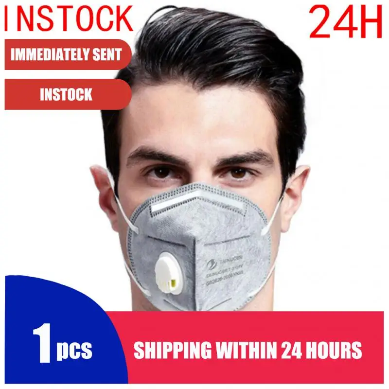 

Mask N95 Protection Face Mask Reusable KN95 Mask - Valved Face -White Breathable Anti Dust Sanitary Convenient For Using