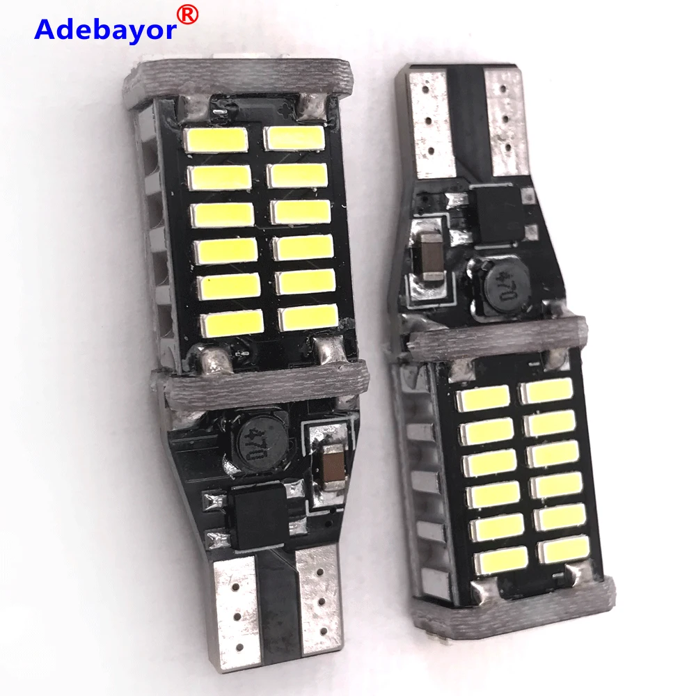 2 шт. Автомобильные светодиодные лампы T15 W16W 921 912 30 SMD 4014 12 В|Сигнальная лампа| |