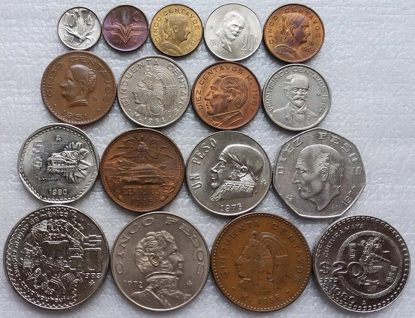 Mexico 1951 19 1 Cent 50 Pesos Full Set 17 Pieces Unc Real Original Coins Collection Non Currency Coins Aliexpress