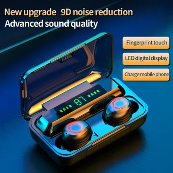 

Bluetooth V5.0 Earphones Wireless Headphones With Microphone Sports Waterproof Headsets 2200mAh Charging Box For iOS Android