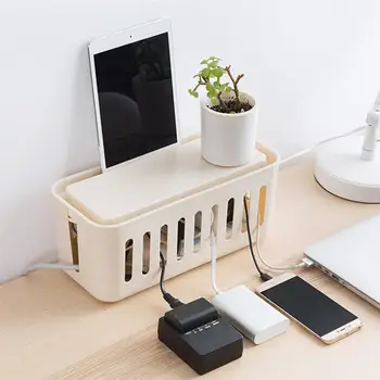 

Multifunctional Socket Organizer Plastic Cable Storage Case Cord Hider Box Power Strip Cable Management Household Supplies