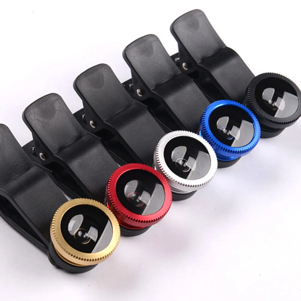 Kit Obiettivo Clip-On Per Fotocamera Universale Per Smartphone Obiettivo Fish Eye A 180 ° Obiettivo Macro Grandangolare 0,67X Obiettivo Per Fotocamera