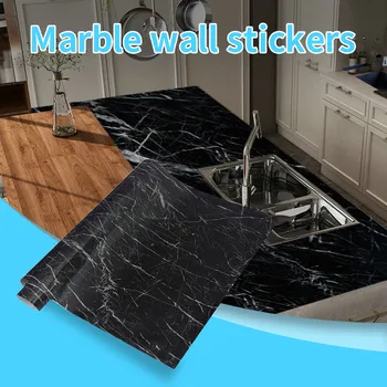 

Self adhesive Marble Vinyl Wallpaper Roll Furniture Decorative Film Waterproof Wall Stickers for Kitchen Backsplash Home Decor
