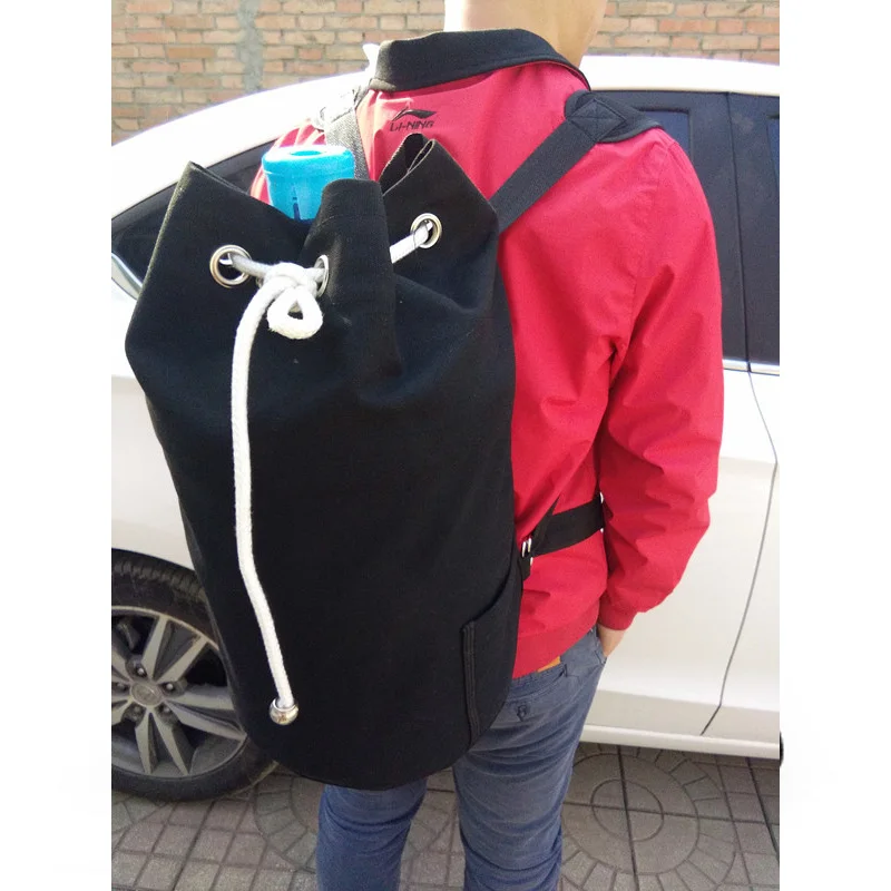 Ougger Backpack For Men Multi Functional Travel Bag Big Green Canvas Fashion Casual Large Capacity Bags With String For Motion
