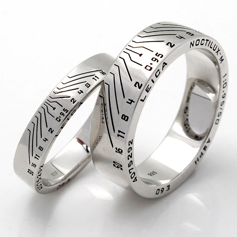 

Custom Design Camera Lens 925 Silver Photographer shutterbug E60 ring