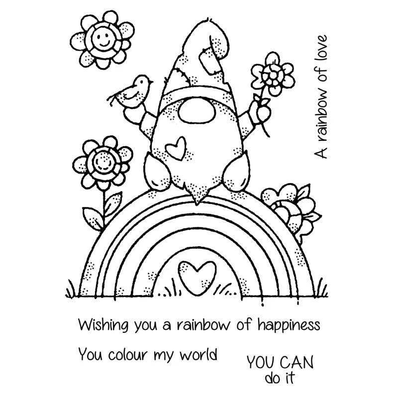2021 New Christmas Gnome and Animal Pattern Clear Stamps Set For Making Dwarf Greeting Card Scrapbooking No Metal Cutting Dies 