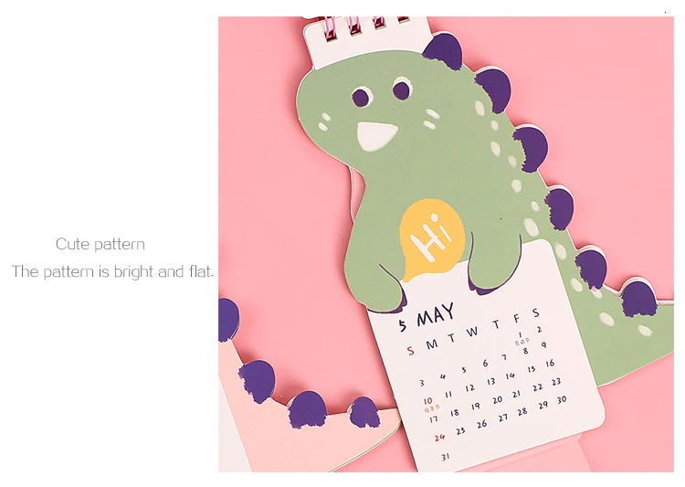 JIANWU 1 шт., agenda, милый динозавр, настольный мини-календарь, сделай сам, Мультяшные портативные календари, kawaii, планировщик