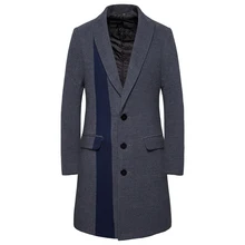 Мужские формальные офисные бизнес тренчи с длинным рукавом пуговицы Верхняя одежда Куртки Топы