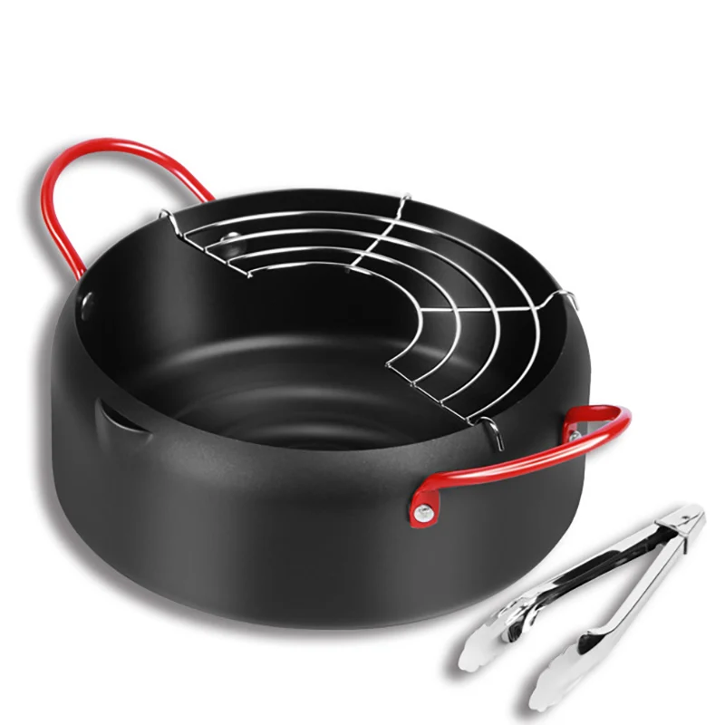 Japanese Style Deep Frying Pot Tempura Frter Pan Maifan Stone Pancake Skillets Steak Grill Pan