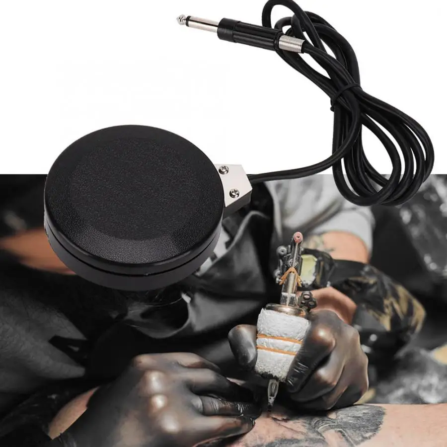 Круглая татуировочная машина Электропитание ножная педаль боди-арт тату машина Нескользящая ножная педаль переключатель тату источник питания